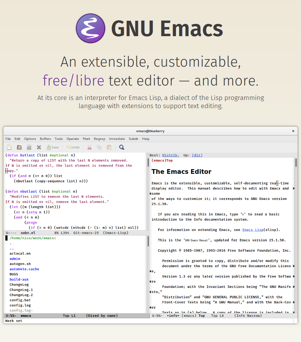 Emacs主页的新形象